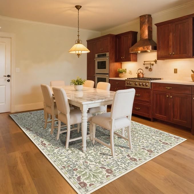 4x6 Area Rug for Bedroom Beside Rug, Laundry Room, Washable Non-Slip Low Pile - Image 2