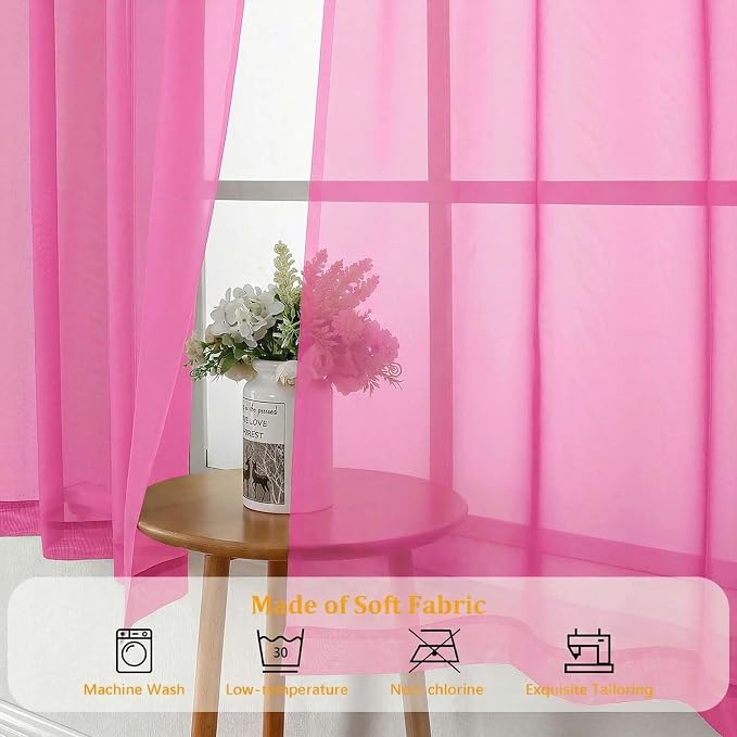 Gwine Extra Long Sheer Curtains 108 Inches Long - Image 7