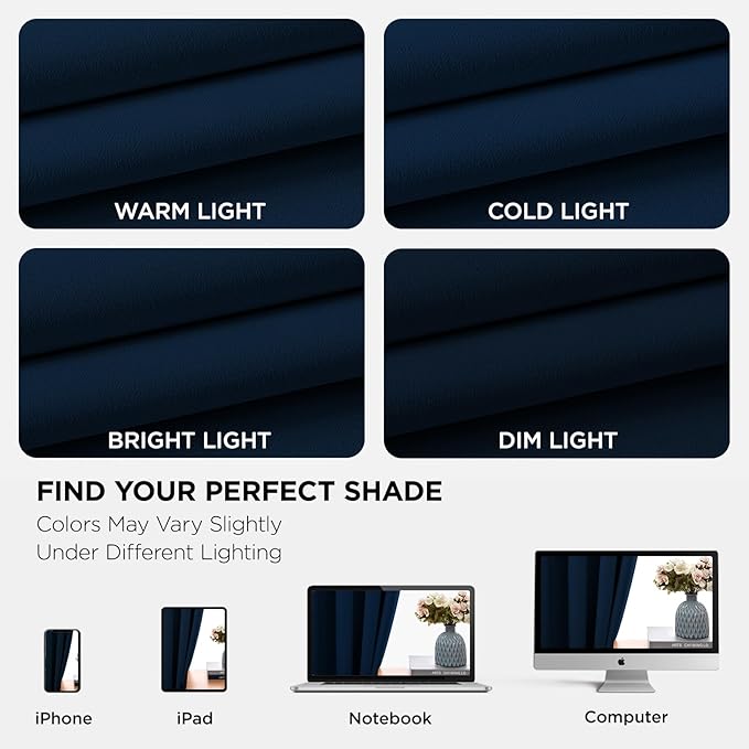 Joydeco Blackout Curtains 45 Inch Length 2 Panels Set, Thermal Insulated Long - Image 6