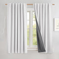 NICETOWN Short 100% Blackout Curtains 63" Long, Burlap Linen Drapes by NICETOWN