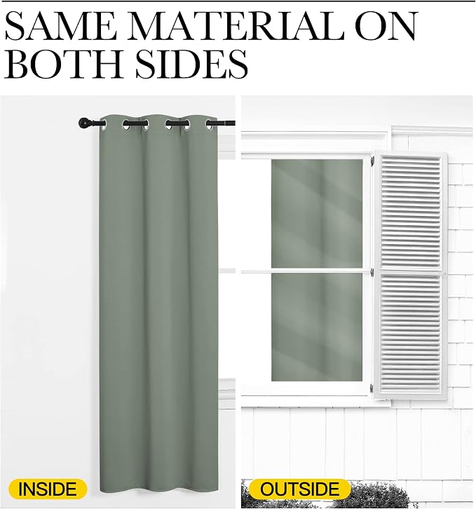 NICETOWN Bedroom Curtain Panels Blackout Draperies, 1 Pair, 29 by 40 inches - Image 6