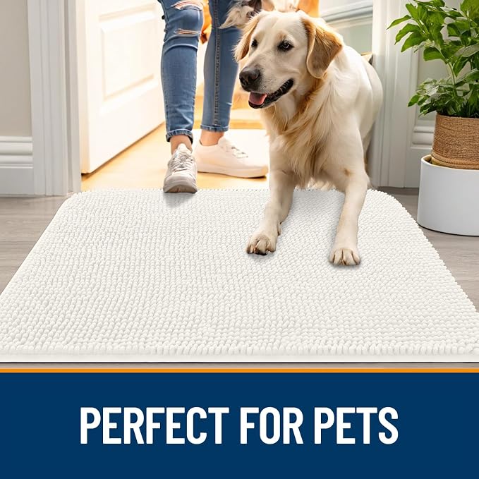 OLANLY Dog Door Mat for Muddy Paws 48x30, Absorbs Moisture and Dirt, Absorbent - Image 6