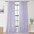 Lavender Semi Sheer Linen Curtains 96 Inches Long 2 Panels Set by Jolilight