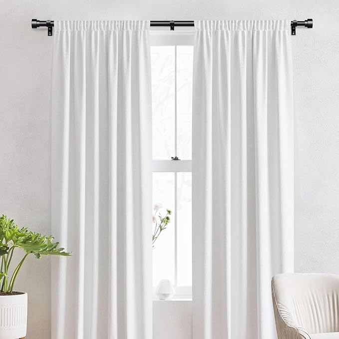 IFELS Heavy Duty Curtain Rods for Windows 28 to 48 Inch, 1 Inch Adjustable - Image 5