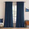 MIULEE Navy Blue Velvet Curtains 52x108 inches Luxury Blackout Curtains | by MIULEE