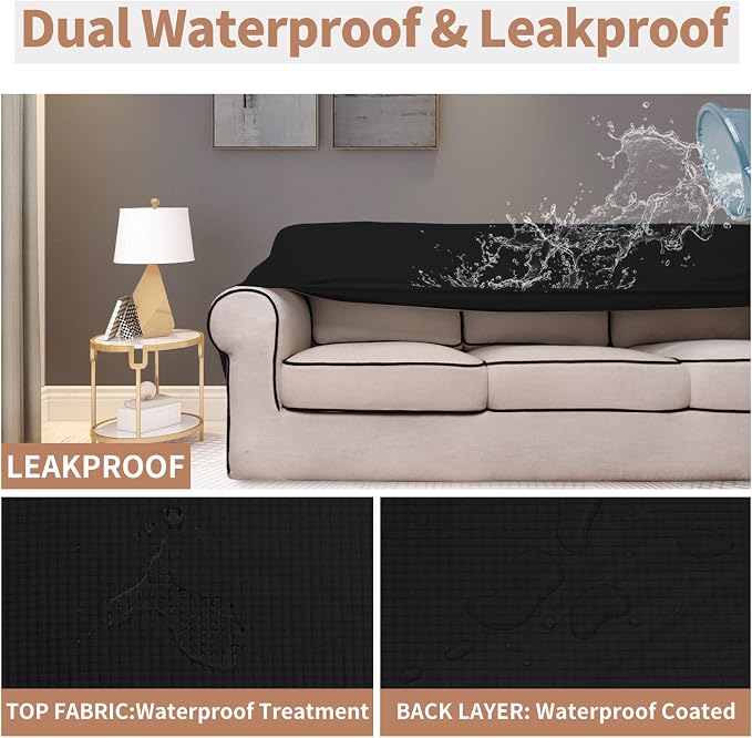Easy-Going 100% Waterproof Oversized Chair Couch Cover, Dual Waterproof Sofa - Image 3