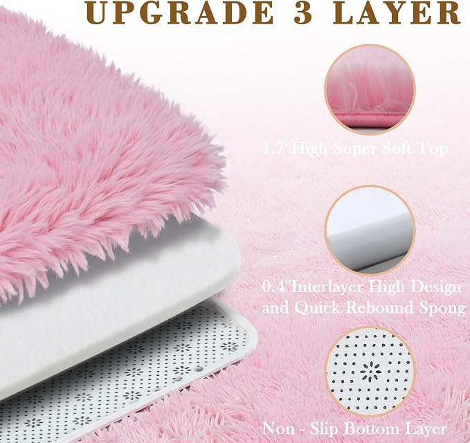 3x5 Rug, Bedside Preppy Dorm Area Rug, College Essentials Small Carpets - Image 3