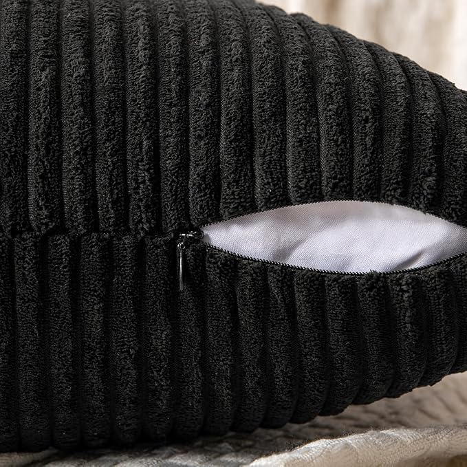MIULEE Black Decorative Throw Pillow Covers - Image 6