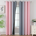 Ombre Grey and Pink Blackout Curtains by ESTELARTEXTILER