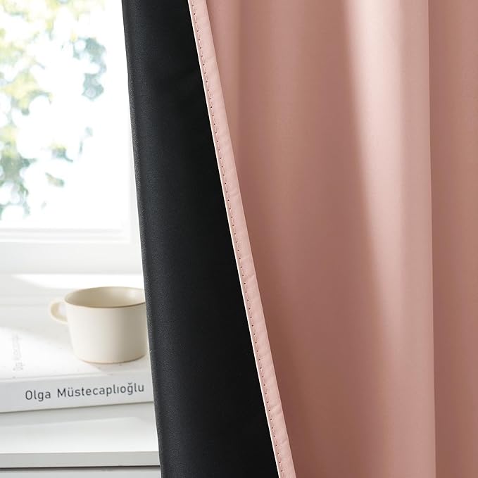 RYB HOME Bedroom Blackout Curtains 84 inches Long, 100% Blackout Thermal - Image 3