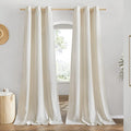 NICETOWN Boho-Chic Linen Curtains 84 inch Long 2 Panels Set, Grommet Thick by NICETOWN
