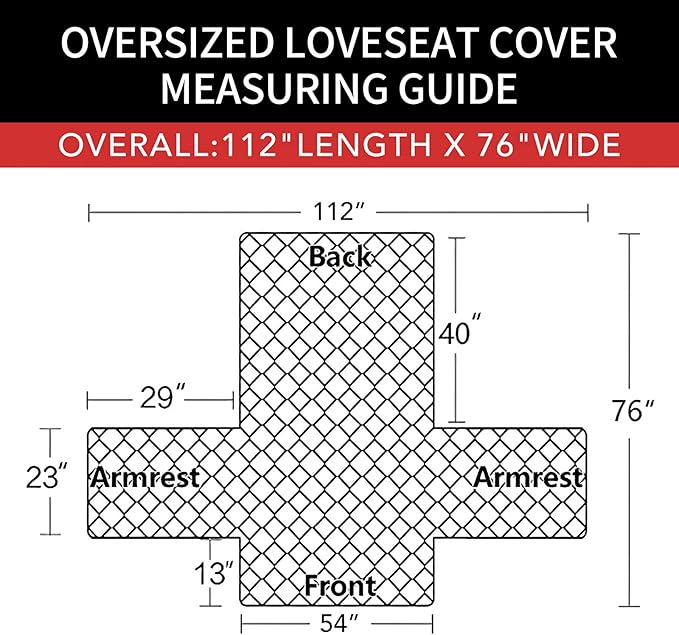 Easy-Going Reversible Couch Cover, 2 Cushion Sofa, Light Gray/Ivory | Oversized - Image 6