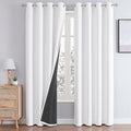 ChrisDowa White 100% Blackout Curtains 108 inch Long by ChrisDowa