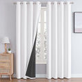 ChrisDowa White 100% Blackout Curtains 102 inch Long by ChrisDowa