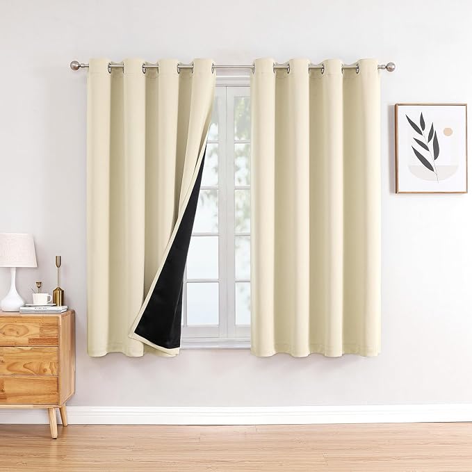 ChrisDowa 100% Blackout Curtains 45 inch Long by ChrisDowa