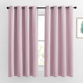 NICETOWN Room Darkening Baby Pink Curtains 63 inch Length by NICETOWN