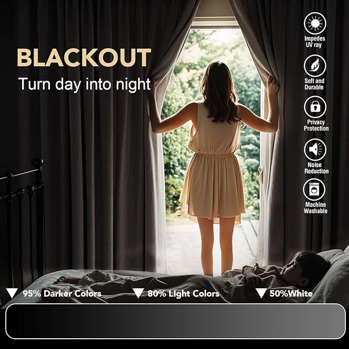 H.VERSAILTEX Premium Blackout Thermal Insulated Room Darkening Curtains - Image 7