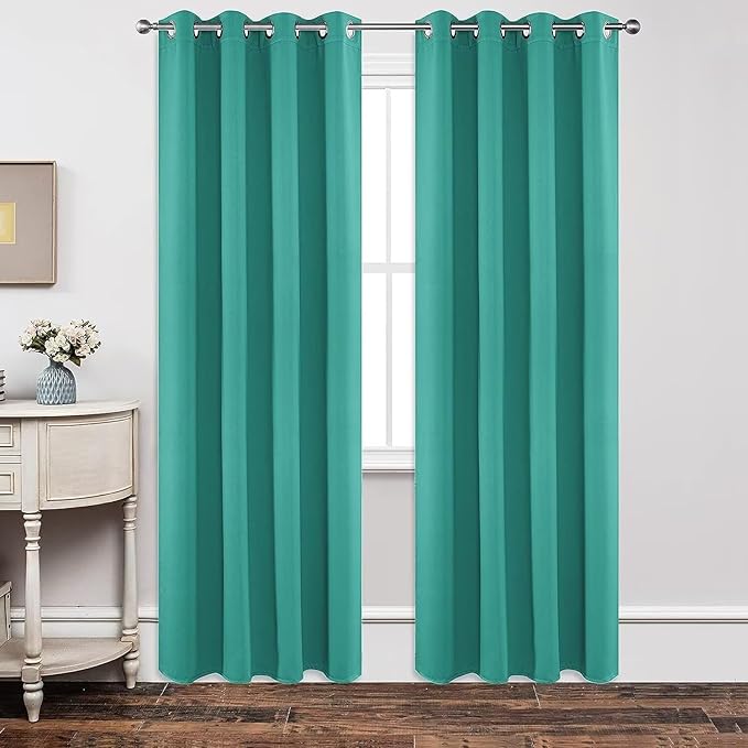 Joydeco Blackout Curtains 90 inch Long 2 Panels Set, Thermal Insulated Long by JOYDECO