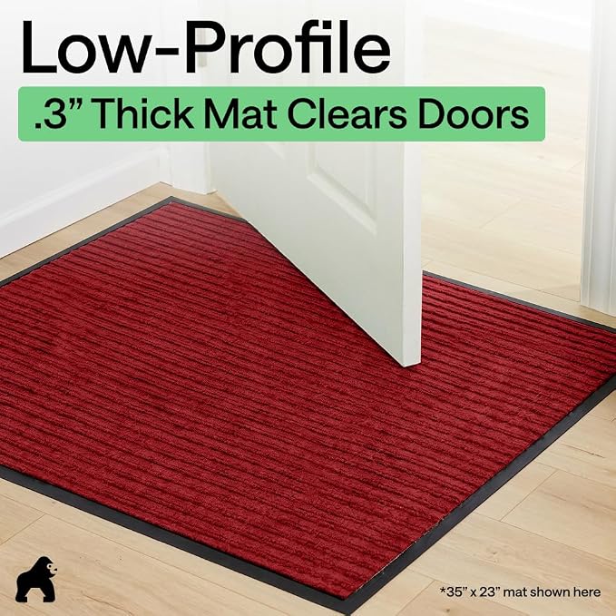 GORILLA GRIP Waterproof Traffic Guard Door Mat, 2 Pack, Indoor Outdoor Heavy - Image 9