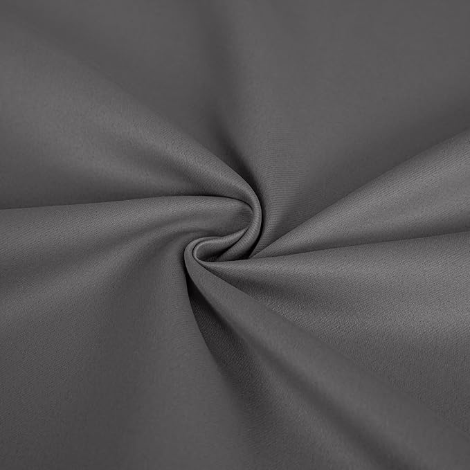Blackout Curtains 84 Inch Length for Bedroom, Thermal Insulated Blackout Curtains 2 Panels Set, Solid Grommet Privacy Room Darkening Drapes for Living Room Windows(W52 x L84, Light Grey)