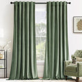 MIULEE Sage Green Velvet Curtains 52x84 inches Luxury Blackout Curtains | by MIULEE