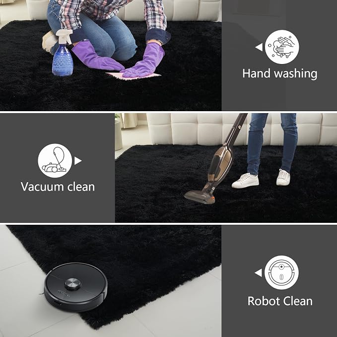 Shag Area Rugs for Bedroom Living Room, 5X8 Ultra Soft Fluffy Area Rugs for Dorm - Image 8