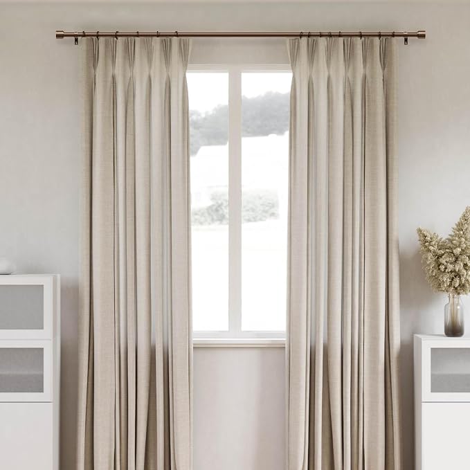 GEEBOBO Bronze Curtain Rods for Windows 120 to 170 Inch, 1 Inch Extra Long - Image 4