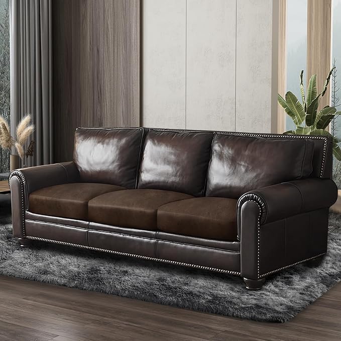 Leather Look Couch Cushion Covers Sofa Seat Slipcovers Sets Couches Furniture - Image 8