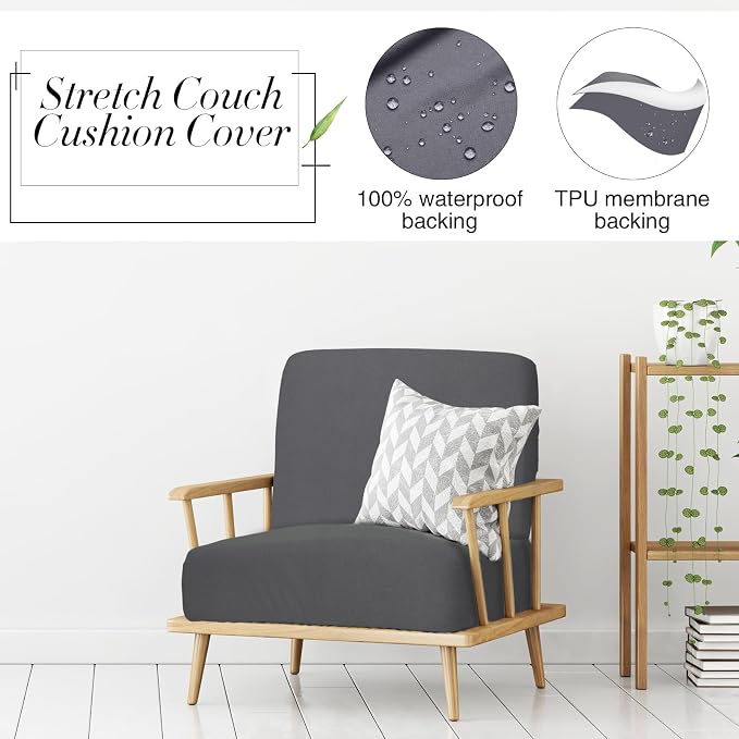 Newwiee 8Pcs Patio Cushion Covers Stretch Outdoor Cushion Cover Replacement - Image 4