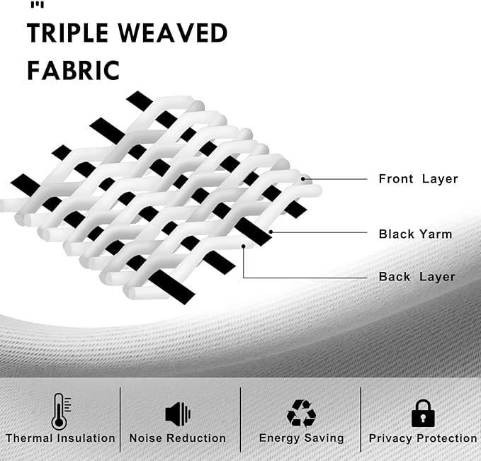 DWCN Grey Blackout Curtains for Bedroom, Thermal Insulated Energy Saving Room - Image 7