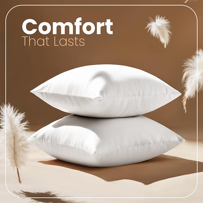 Utopia Bedding 26x26 Pillow Inserts, 2 Pack | Indoor cushion inserts - Image 4