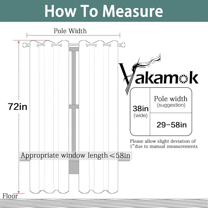Yakamok 72 Inch Long Blackout Curtains - Image 7