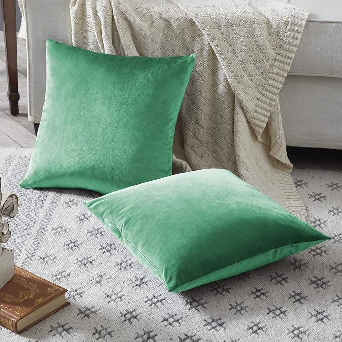 GIGIZAZA Decorative Throw Pillow Covers 16x16, Velvet Sofa Boho Cushion Pillows - Image 5