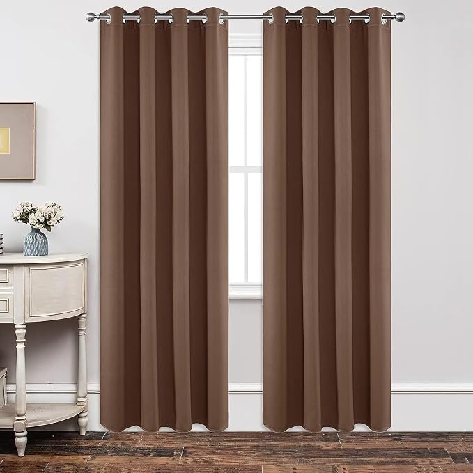 Joydeco Blackout Curtains 45 inch Length 2 Panels Set, Thermal Insulated Long by JOYDECO