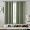MIULEE Blackout Curtains for Bedroom 2 Panels 40 x 63 Inch Long Sage | Thermal by MIULEE