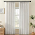 Pinch Pleated Linen Curtains 90 Inches Long 2 Panels by IVAPUPU