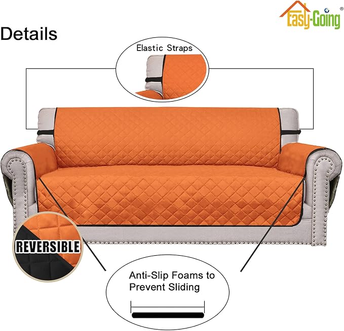 Easy-Going Reversible Couch Cover, Small Chair, Water Resistant Furniture Mat - Image 3