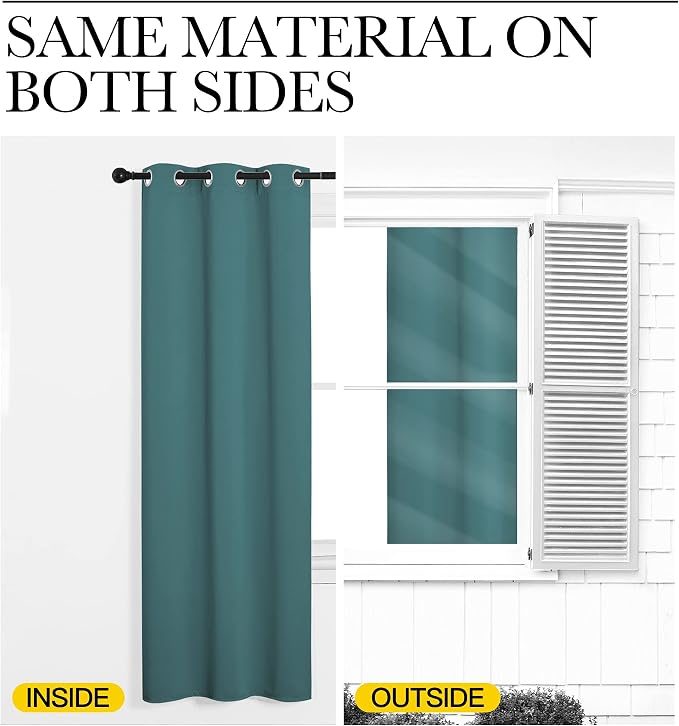 NICETOWN Kitchen Curtain Panels Blackout Draperies, Thermal Insulated Solid - Image 6