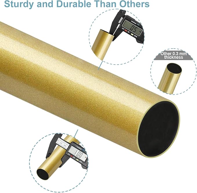 Byondeth Curtain Rods for Windows 16 to 120 Inches Adjustable Length 1 Inch - Image 9
