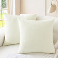 CaliTime Decorative Couch Throw Pillow Covers 22 X 22 Inches Cream | Pack of 2 by CaliTime