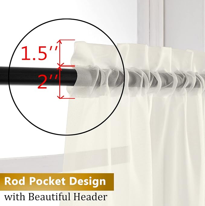 Aiyufeng Beautiful Sheer Curtains - Image 6