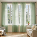 MIULEE Sage Green Sheer Curtains 84 Inches Long 4 Panels 42 x 84 Inches | Light by MIULEE