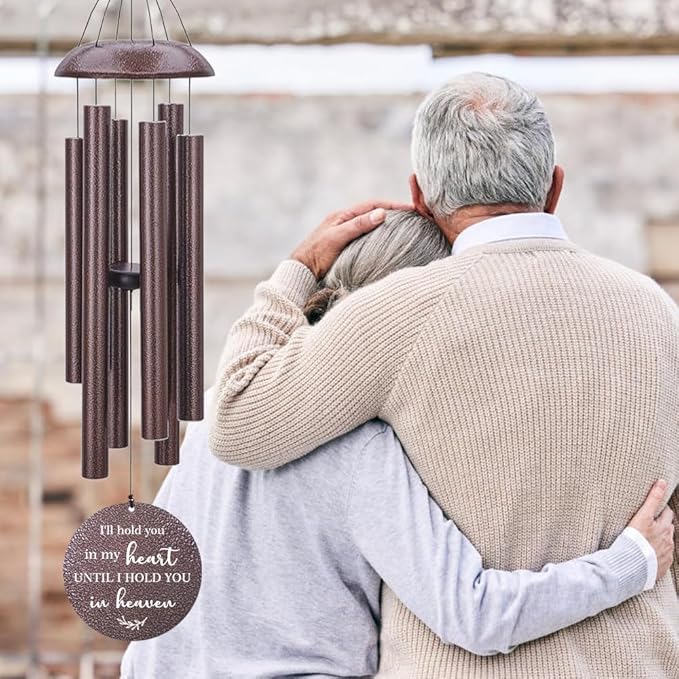 Sympathy Wind Chimes, Personalized Butterflies Wind Chimes for Loss of Loved Dad/Mom, Memorial Sympathy Gifts for Funeral, in Loving Memory of Husband/Wife