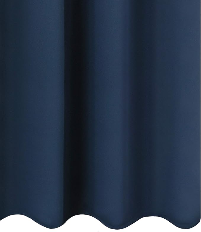 Navy Blue Blackout Curtains 40 x 63 Inch Length/Set of 2 Curtain Panels/Thermal - Image 9