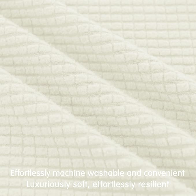 Hokway Stretch Couch Cushion Covers, 3 Piece Individual Sofa Cushion - Image 5