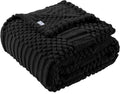 90x90 Inch Black Queen Large Blanket by LUSSENAHOME