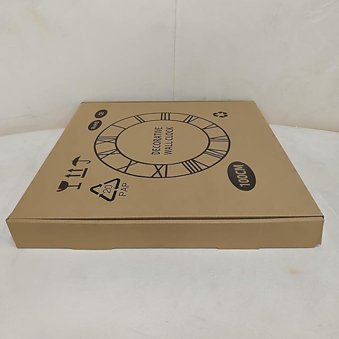 Large Wall Clock for Living Room Decor - 100cm/ 40 Inch Nearly Silent Non-Ticking Metal Wall Clocks Battery Operated, Vintage Decorative Modern Wall Clock for Bedroom, Office, Farmhouse Decor