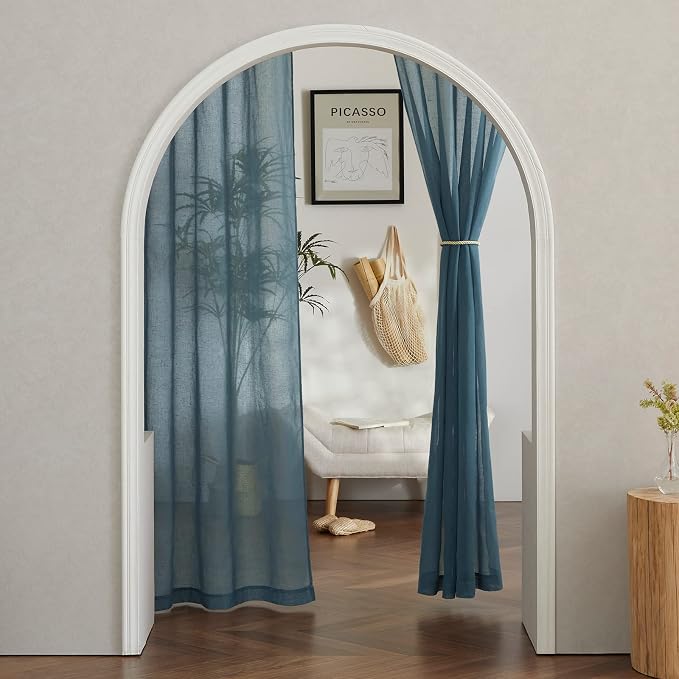 NICETOWN Sheer Linen Curtains 84 inch Long - Image 7