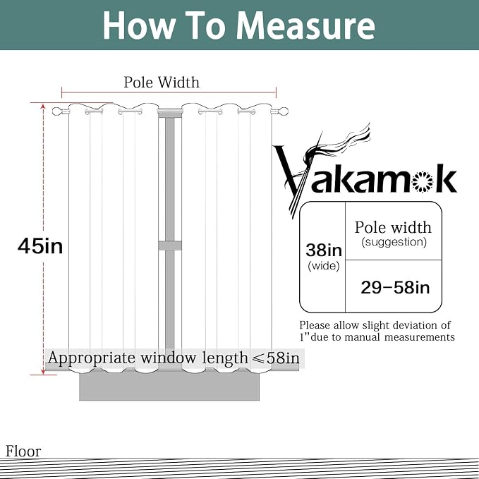 Yakamok Light Gray Blackout Curtains Light Blocking Thermal Insulated Window - Image 7
