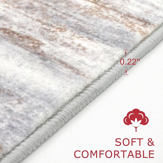 KOZYFLY Modern Abstract Hallway Runner Rug, 2x8 Kitchen Rugs Non-Slip Washable - Image 2